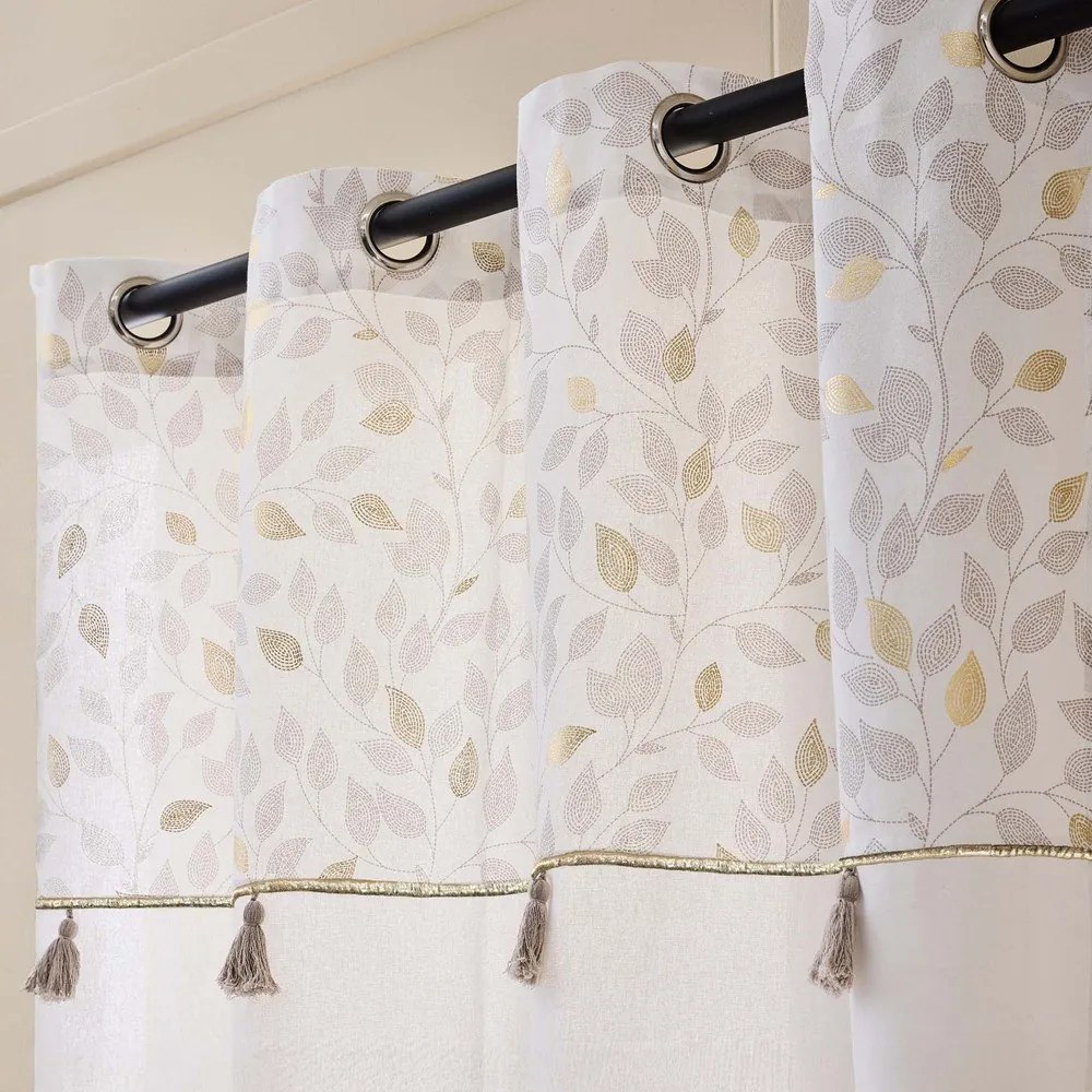 Biely záves s prímesou bavlny 140x240 cm Duchesse – douceur d'intérieur