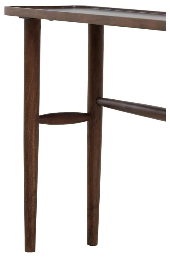 Hnedý konzolový stolík z masívu akácie 30x120 cm Qiano – Light & Living