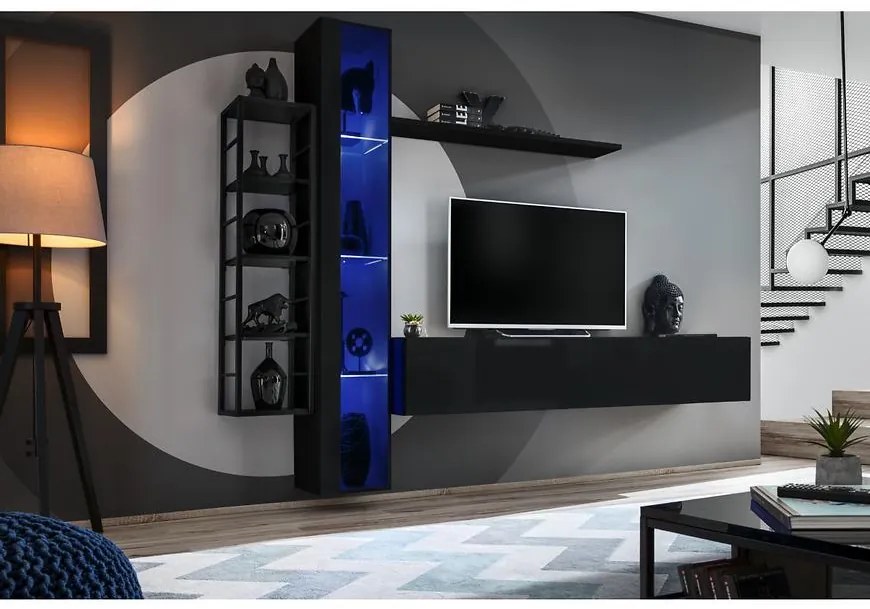 Obývacia stena Switch Met VII čierny