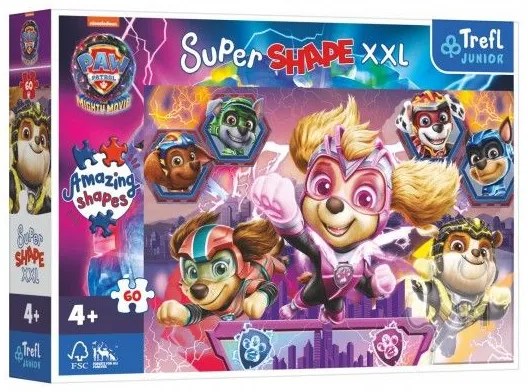 Puzzle Šťastní psi 60 XXL Super Shape Tlapková patrola