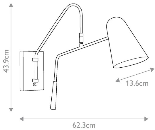 Feiss - Nástenná lampa SIMON 1xE27/60W/230V čierna/zlatá