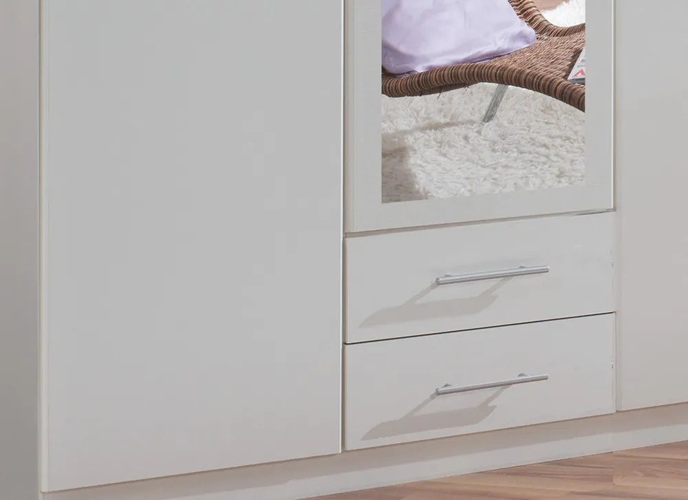 Šatníková skriňa Cliff, 135 cm, biela