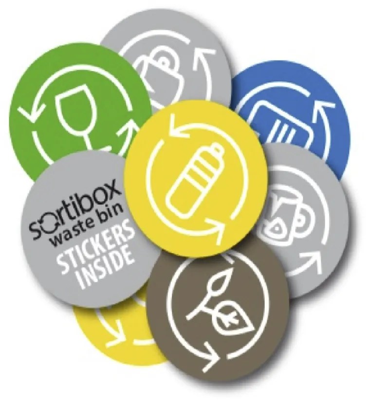 PROSPERPLAST Odpadkový kôš SORTIBOX SIVÝ KAMEŇ - 4x20L