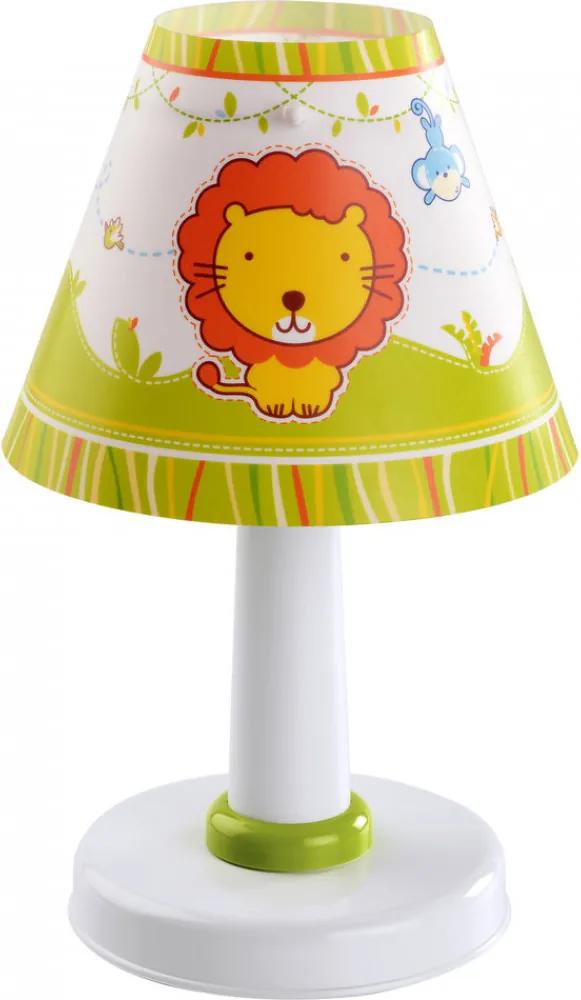 Dalber LITTLE ZOO 21111 Stolná lampa pre deti zelený plast 1xE14 max. 40W