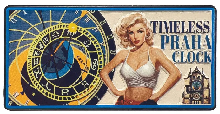 GiftyCity Dekoratívny magnet Clock