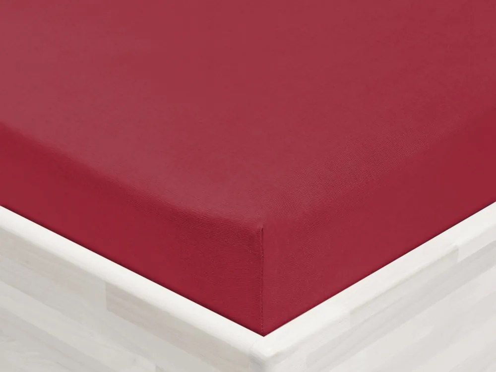 Detské jersey napínacie prestieradlo do postieľky JR-010 Vínové 70 x 140 x 10 cm - do postieľky