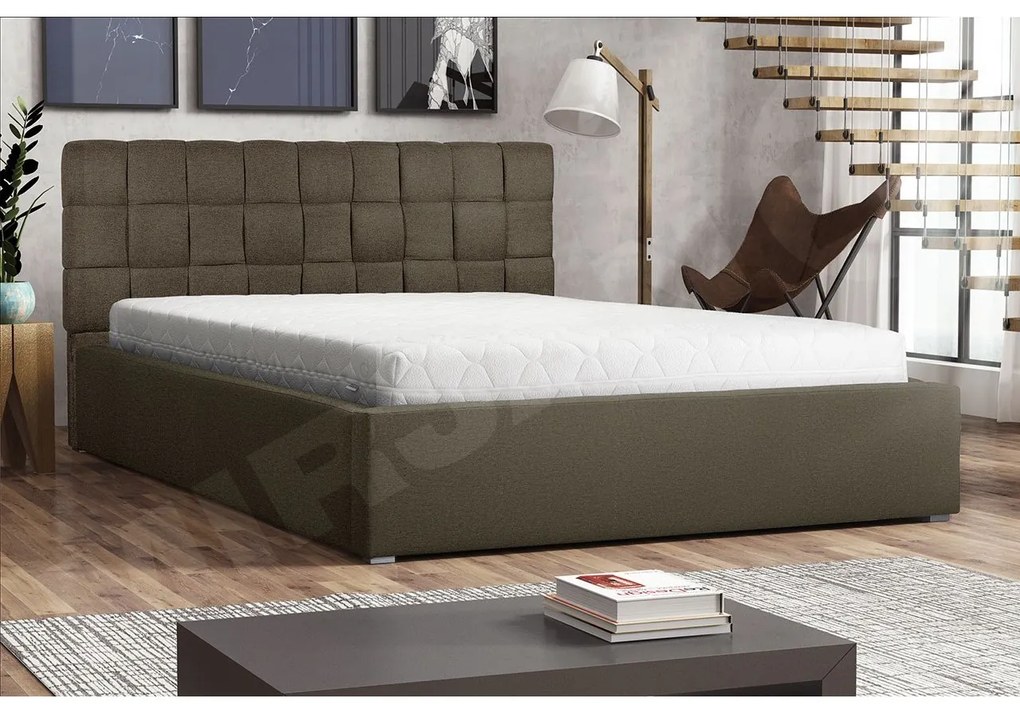 Posteľ s priestorom Kinec, Rozmer postele: 140x200, Dostupné poťahy: Malmo 13 378