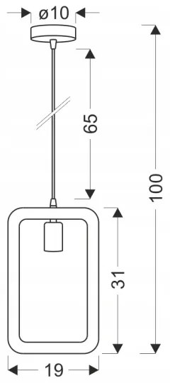 Luster na lanku OSTOR 1xE27/40W/230V béžová/čierna