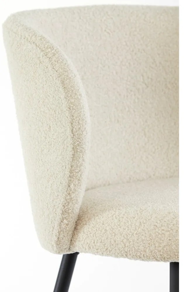 Béžové čalúnené jedálenské kreslo Elyna – Light & Living