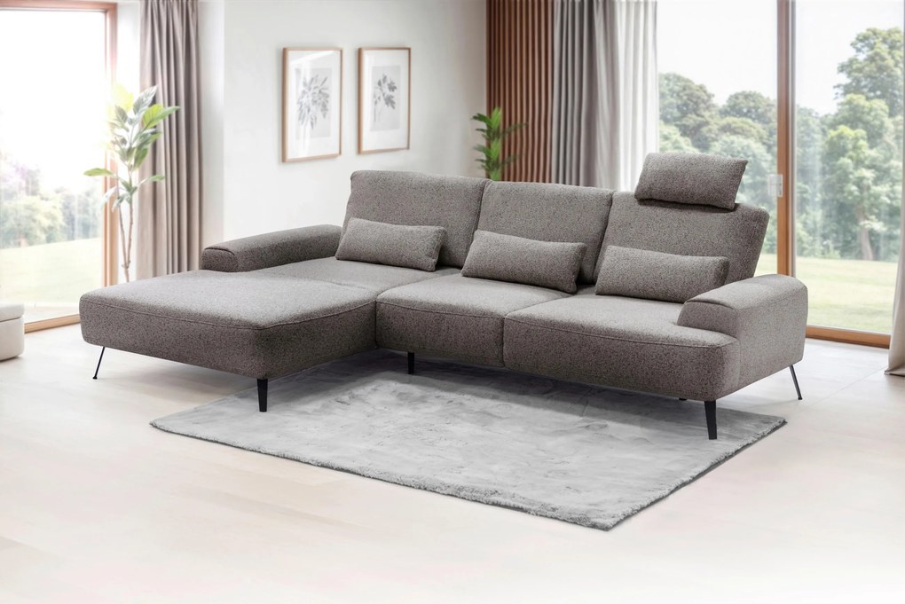 XXXLutz ROHOVÁ SEDAČKA, textil, sivohnedá MID.YOU - Sedačky - 000694007703