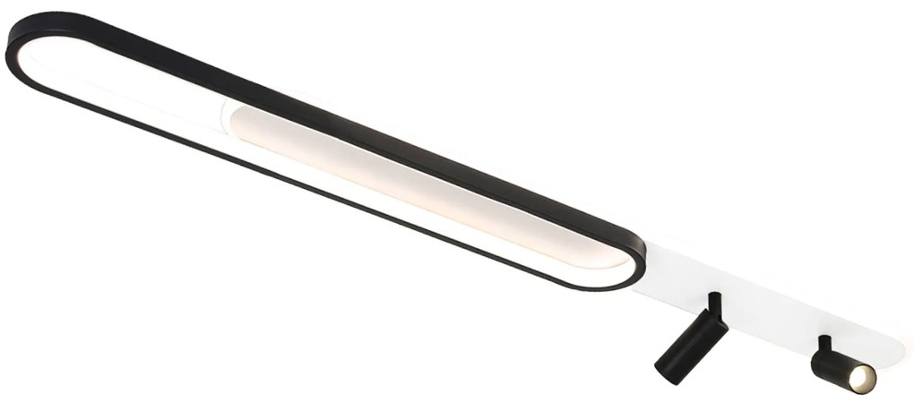 Toolight Toolight, LED stropné svietidlo s bodovými reflektormi 100cm, 45W, 4000K, APP1438-C, čierna-biela, OSW-00967