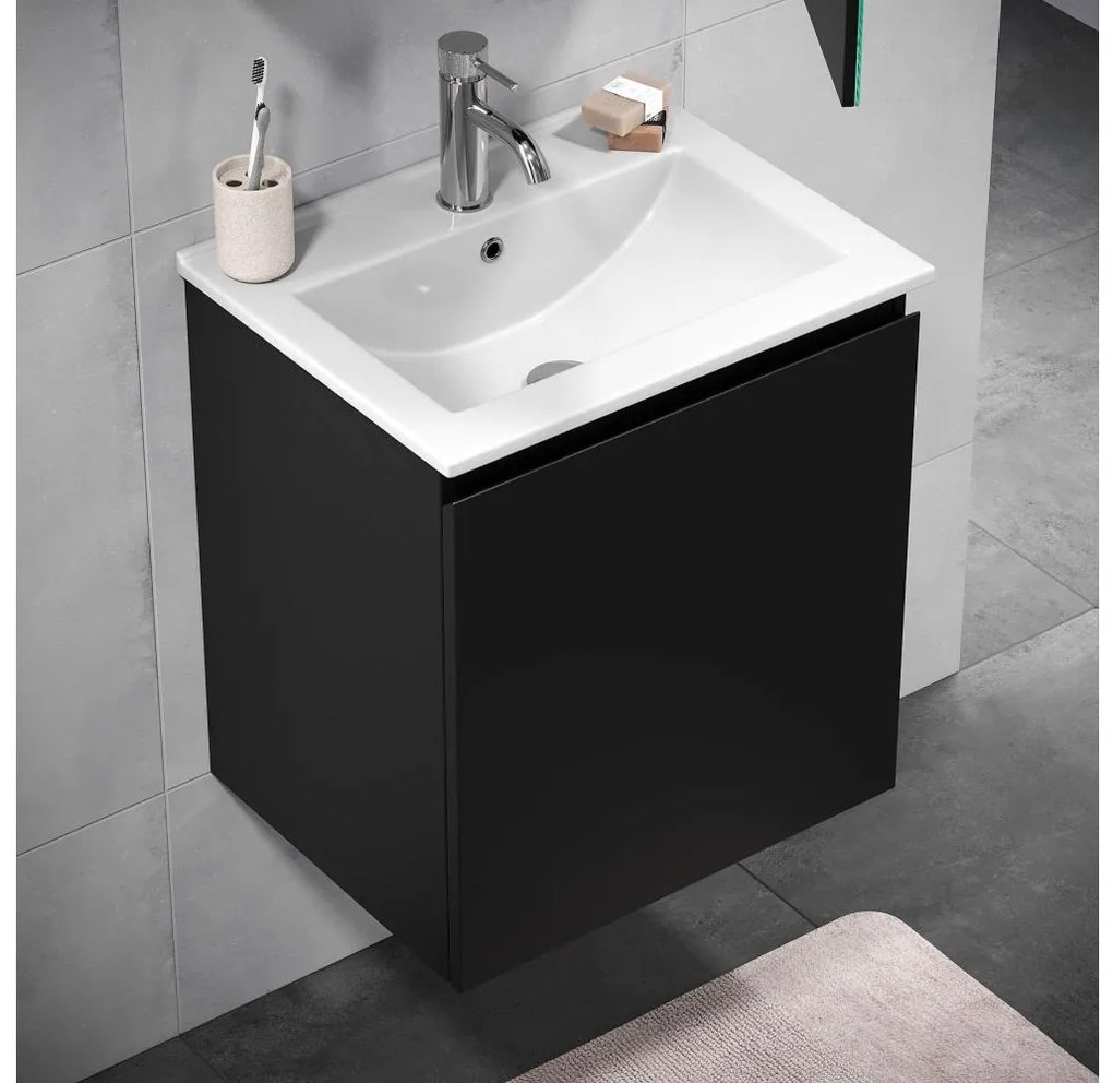 BATH DELUXE Kúpeľňová skrinka s umývadlom MARCO 51 cm čierna BT0105