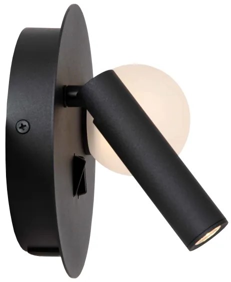 Lucide 77286/02/30 - LED Nástenné svietidlo MATIZ 2xLED/3,5W/230V USB čierna