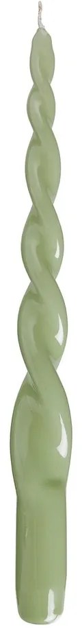 TWISTED Sada sviečok 4 ks 29 cm - zelená
