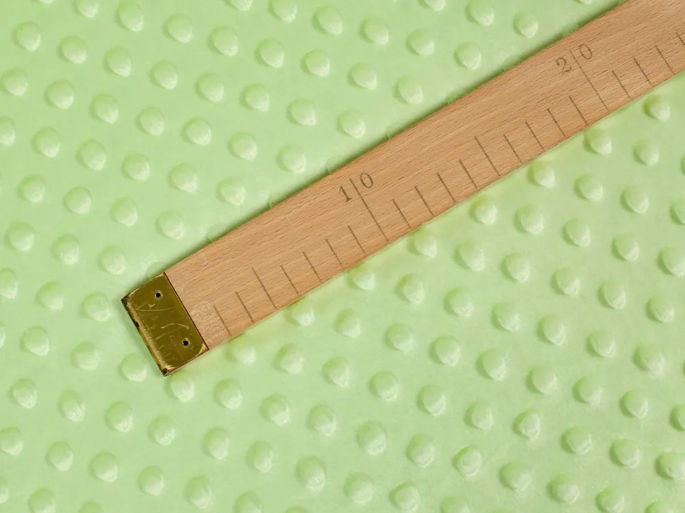 Biante Hrejivé posteľné obliečky Minky 3D bodky MKP-005 Pastelové svetlo zelené Jednolôžko 140x200 a 70x90 cm