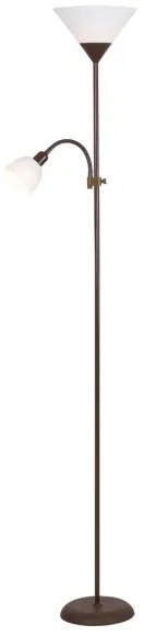 Rabalux 4188 - Stojacia lampa ACTION 1xE27/100W+1xE14/25W/230V hnedá