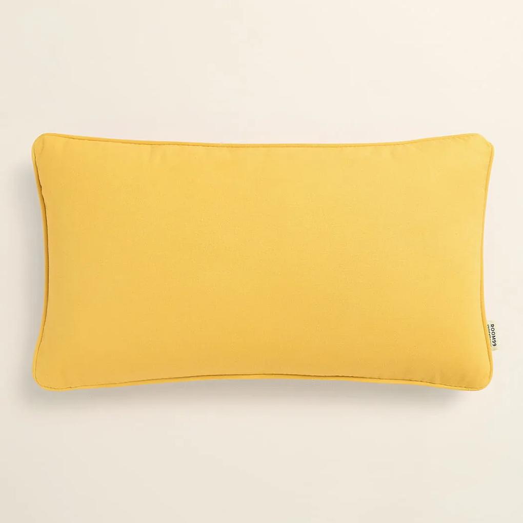 Elegantná obliečka na vankúš v horčicovo žltej farbe 30 x 50 cm