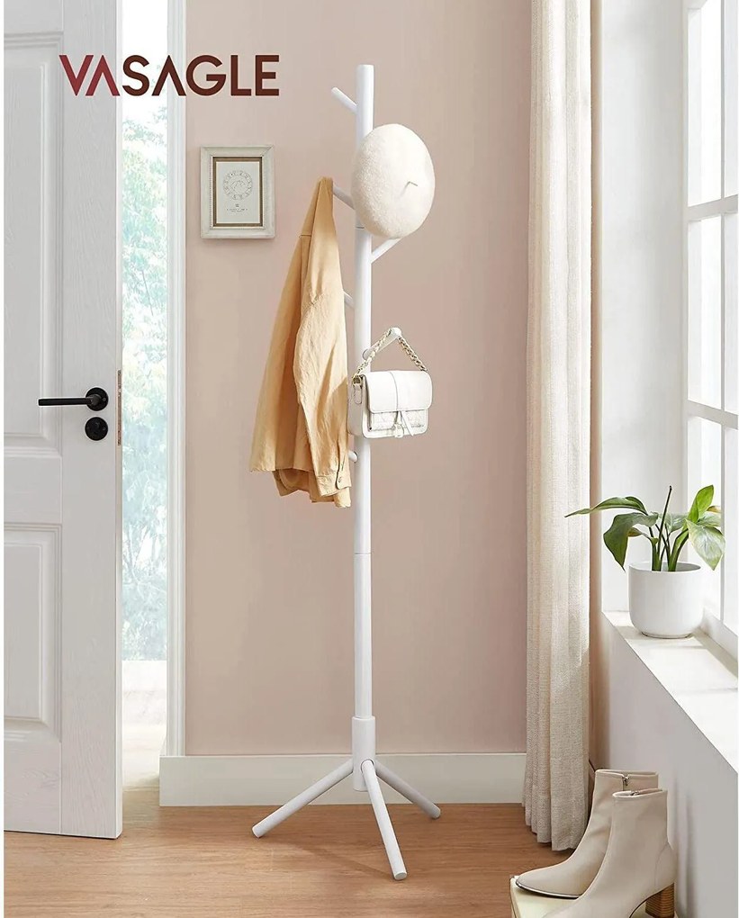 VASAGLE Stojan na kabáty, vešiak na kabáty z masívneho dreva