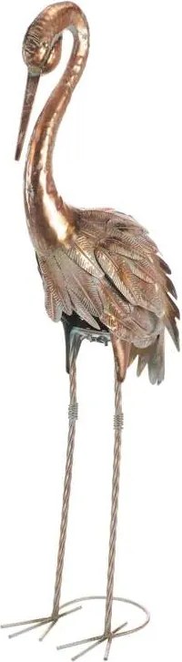 Kovová volavka v medenom dizajne 94 cm