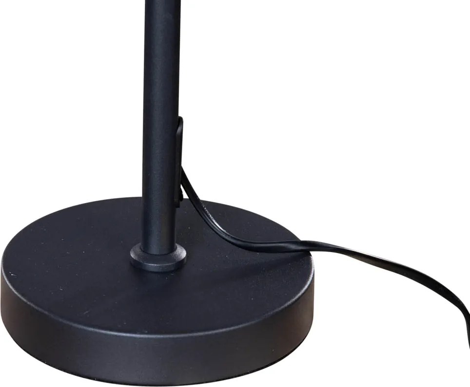 Stolová lampa čierna s plyšovým tienidlom bronz 35 cm - Parte