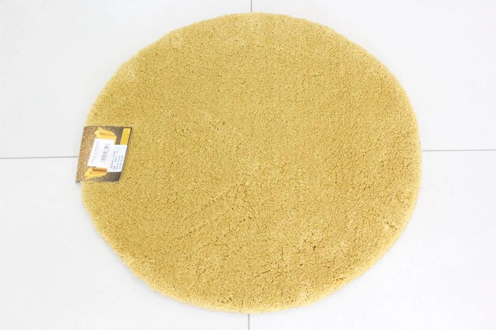 Koberec okrúhly SEBANO DAIRE PLAIN - žltý (p. 65 cm)