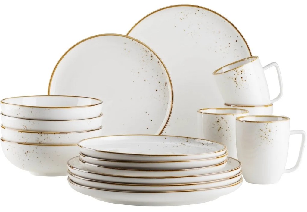 Mäser Dezertný tanier Pintar White hnedé bodky 22,5 cm