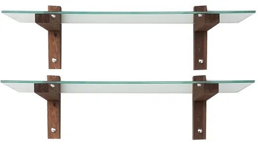 SADA 2x Nástenná polica 25x85 cm borovica/číra