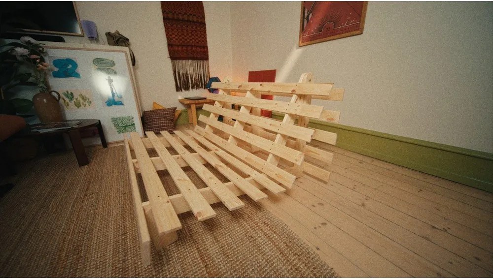 Sivobéžová ľanová rozkladacia pohovka 140 cm Roots – Karup Design