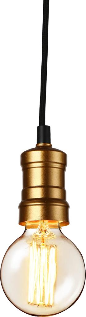 [lux.pro]® Dekoratívna dizajnová design závesná lampa HT168062 - čierna / meď (1 x E27)