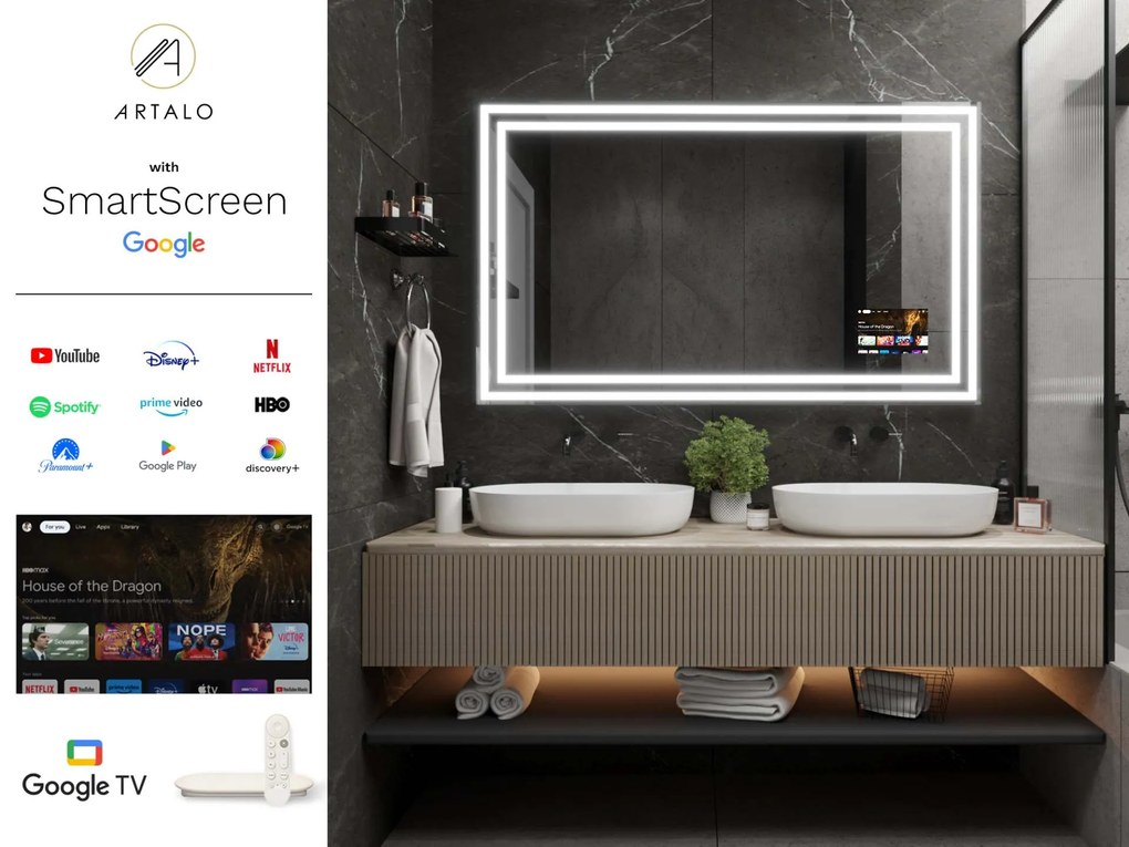 LED zrkadlo v ráme do kúpeľne M3