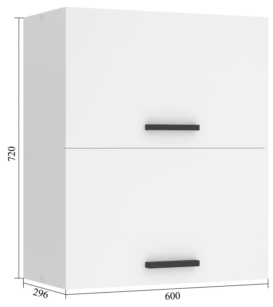 Kuchynská skrinka horná 60 cm TOR SGP2-60/0/WT/HK/0/B1/PP