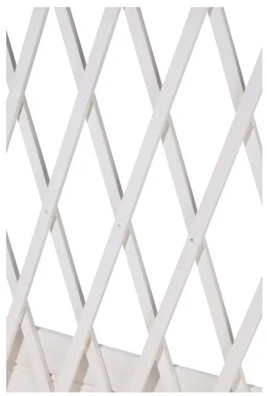 dobar Vyvýšený záhon s mriežkou, 79 x 28,5 x 130 cm (biela)  (100371497)