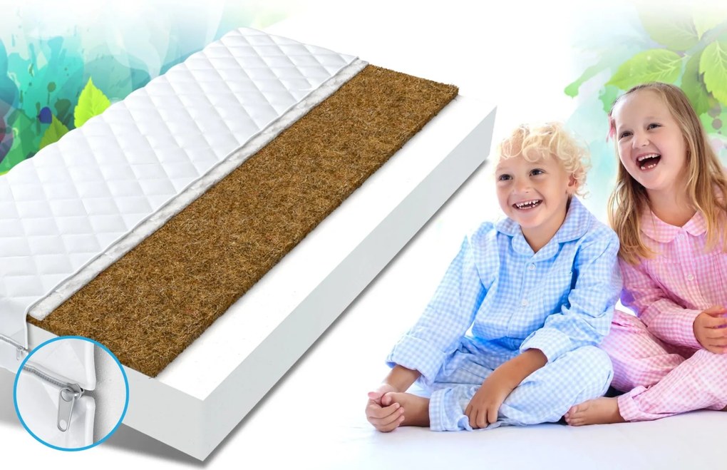 Detský matrac PREMIUM MAX RELAX 200x140x10 cm - pena/kokos