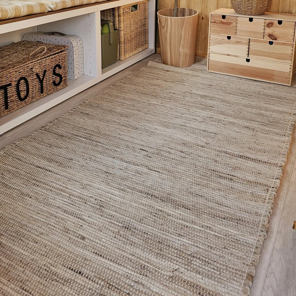 Kusový koberec Handloom 105962 Dhaka Grey Brown, 80x150, béžová, chodba / predsieň, Hanse Home