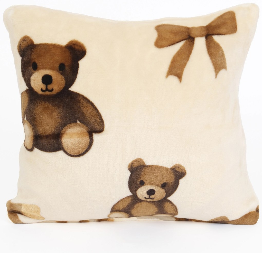 Obliečka na vankúšik mikroplyš Exclusive 40 × 40 cm - Plyšové medvedíky