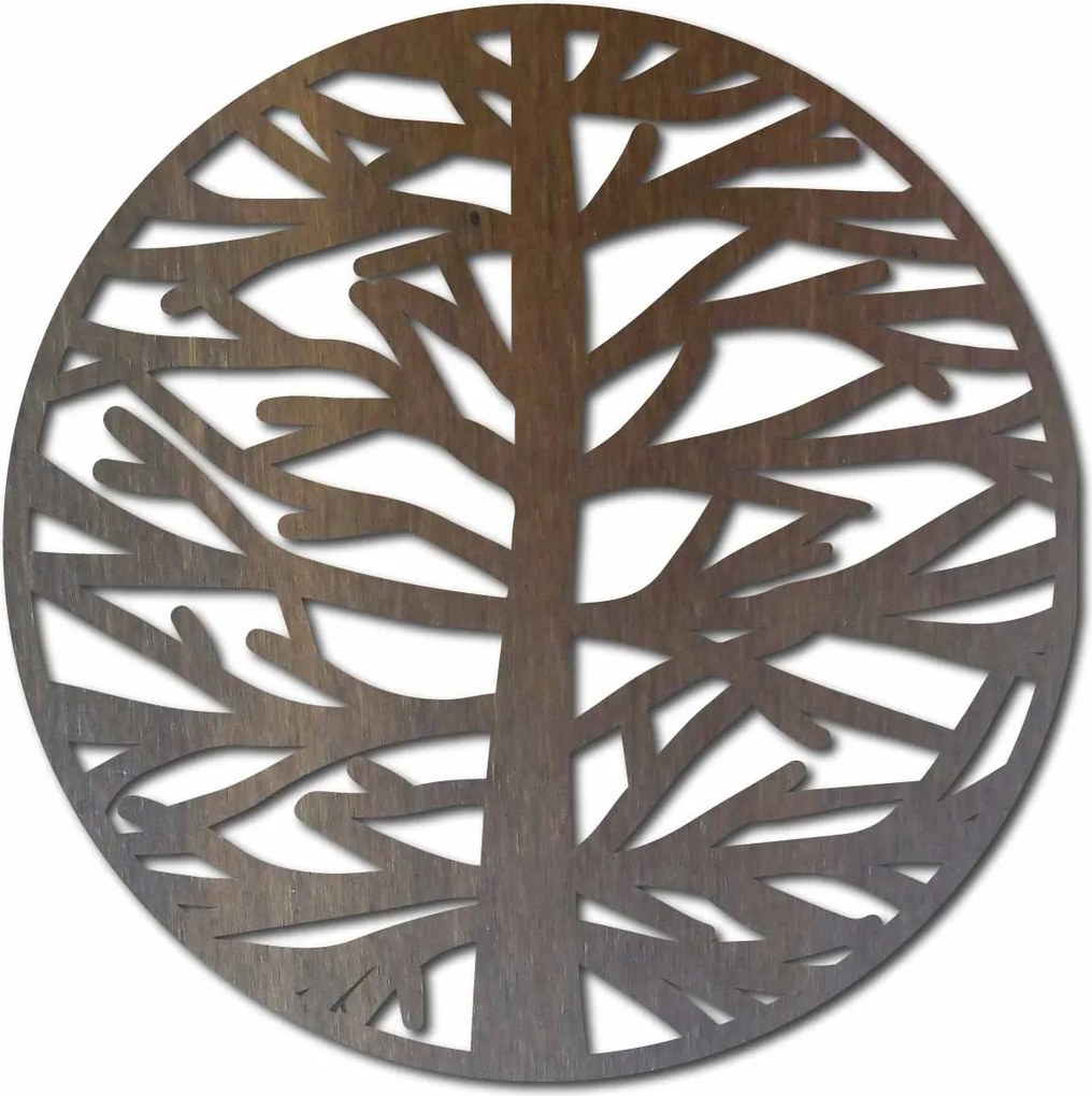 Sentop - Obraz na stenu strom MRLVEN: Prírodná preglejka - Topoľ natural Rozmer 40 cm 4014-55712 PR0372 plywood tree of life