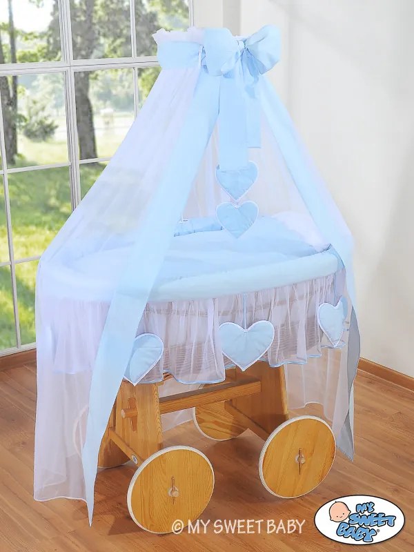 My Sweet Baby Prútená postieľka Deluxe- Amelie modrá