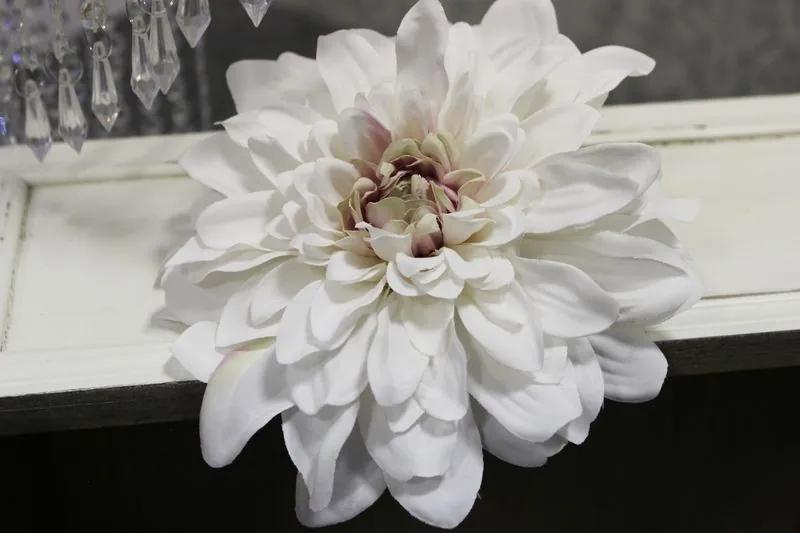 Biely umelý kvet dálie 19cm | BIANO