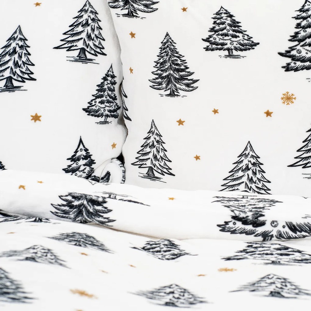 4Home Obliečky mikroflanel Frosted Trees, 140 x 200 cm, 70 x 90 cm