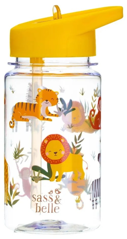Detská fľaša na vodu so slamkou Sass & Belle Drink Up Safari, 400 ml
