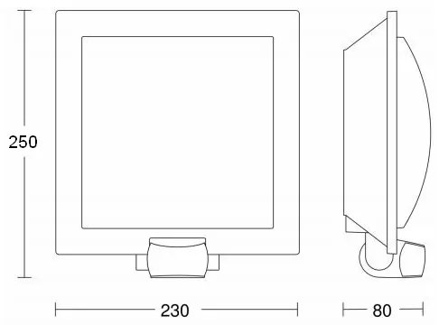 Steinel 566814 - Vonkajšie nástenné senzorové svietidlo 1xE27/60W/240V L 20 S IP44
