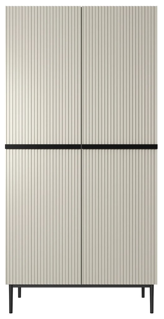 Skriňa Nicole 100 cm - kašmírová / čierna