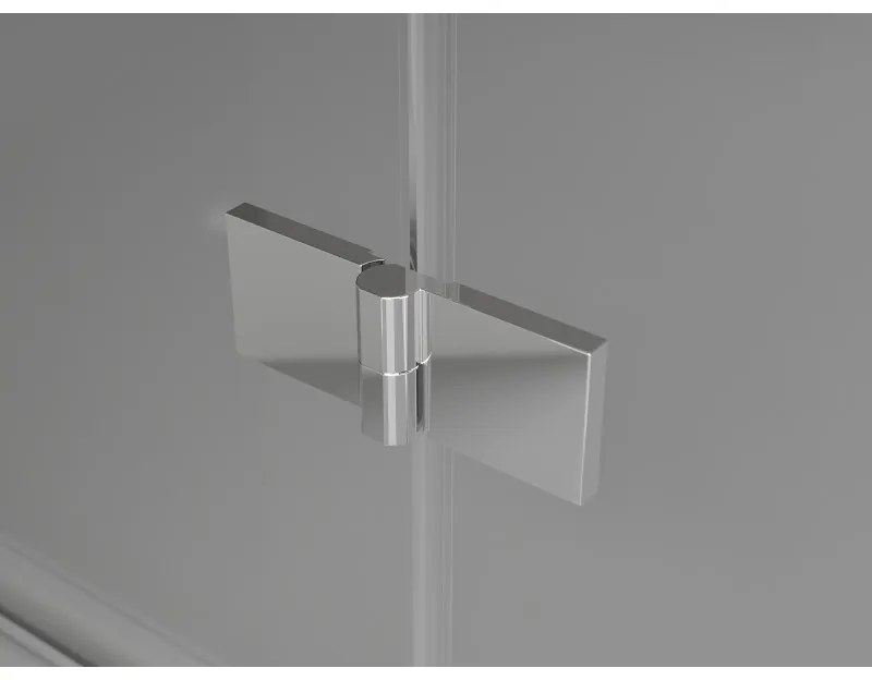 Mexen Mist-H Duo, 2-krídlový výklopný sprchový kút 85 x 70 cm, číre sklo, chrómový profil, 8A5-085L-070P-01-00