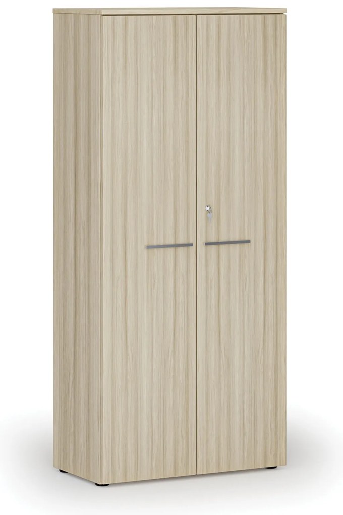 Kancelárska skriňa s dverami PRIMO WOOD, 800 x 420 x 1781 mm, dub prírodný