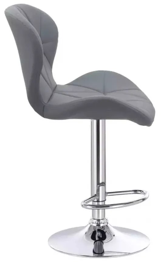 LuxuryForm DESIGN Barová stolička LIVIO na striebornom tanieri - sivá