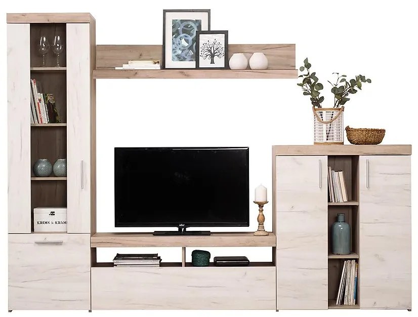 Obývacia stena Arno šedá/biely dub 11008760