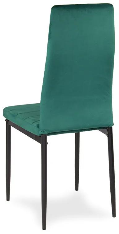 Dekorstudio Zamatová jedálenská stolička Collet tmavo zelená