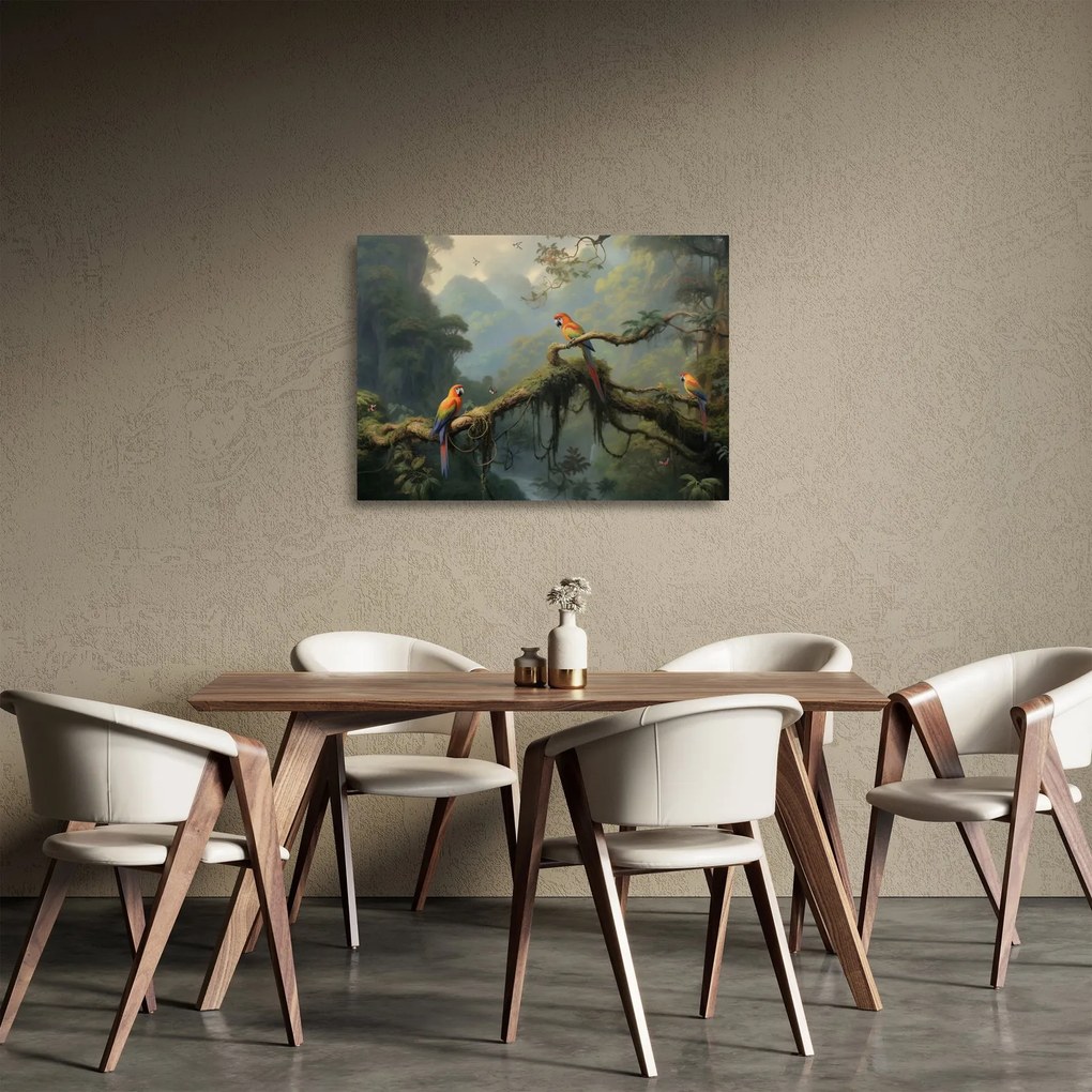 Sklenený obraz - Tropický les (70x50 cm)
