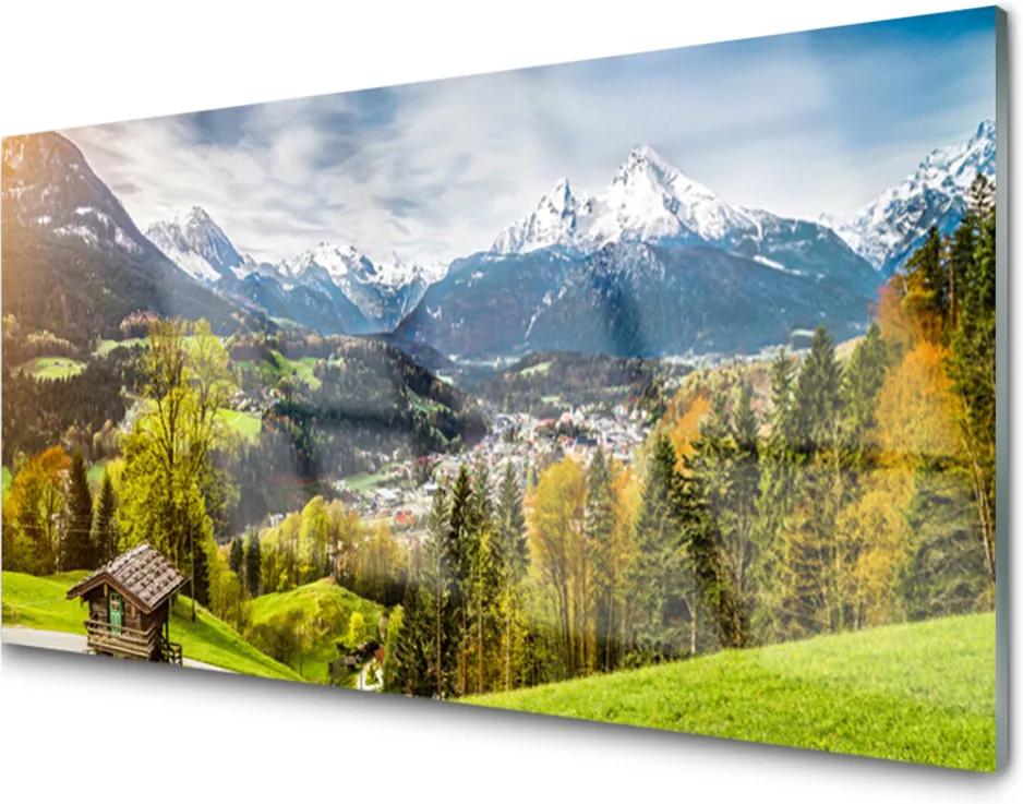 Obraz na skle Skleněná alpy krajina