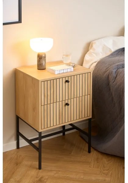 Nočný stolík s zásuvkami OLIVIA dub
